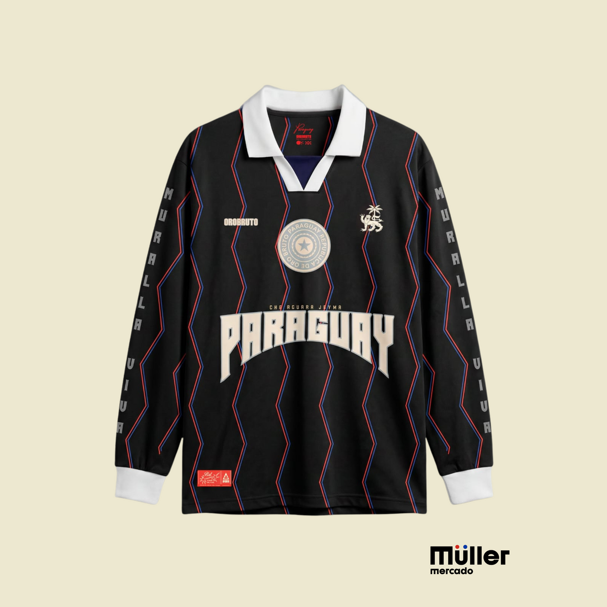 Camiseta Casaca Oro Negro | Oro Bruto Paraguay