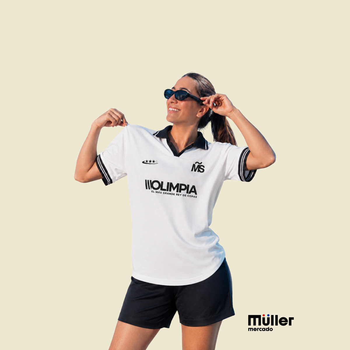 Polo Olimpia Blanco Unisex | Mitãis Paraguay
